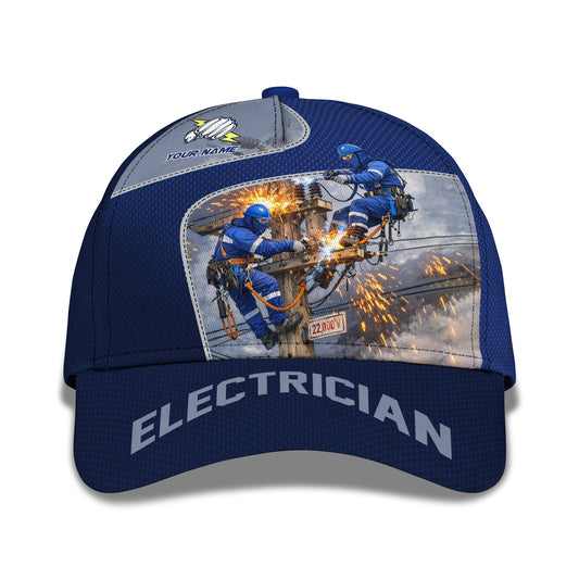 Personalized Cap, Customized Electrician Classic Cap