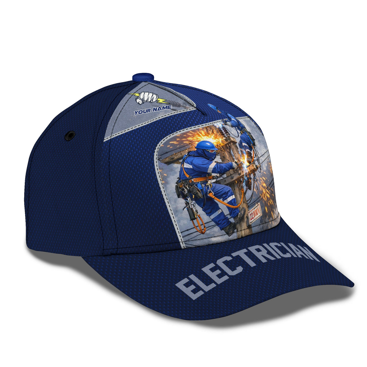 Personalized Cap, Customized Electrician Classic Cap
