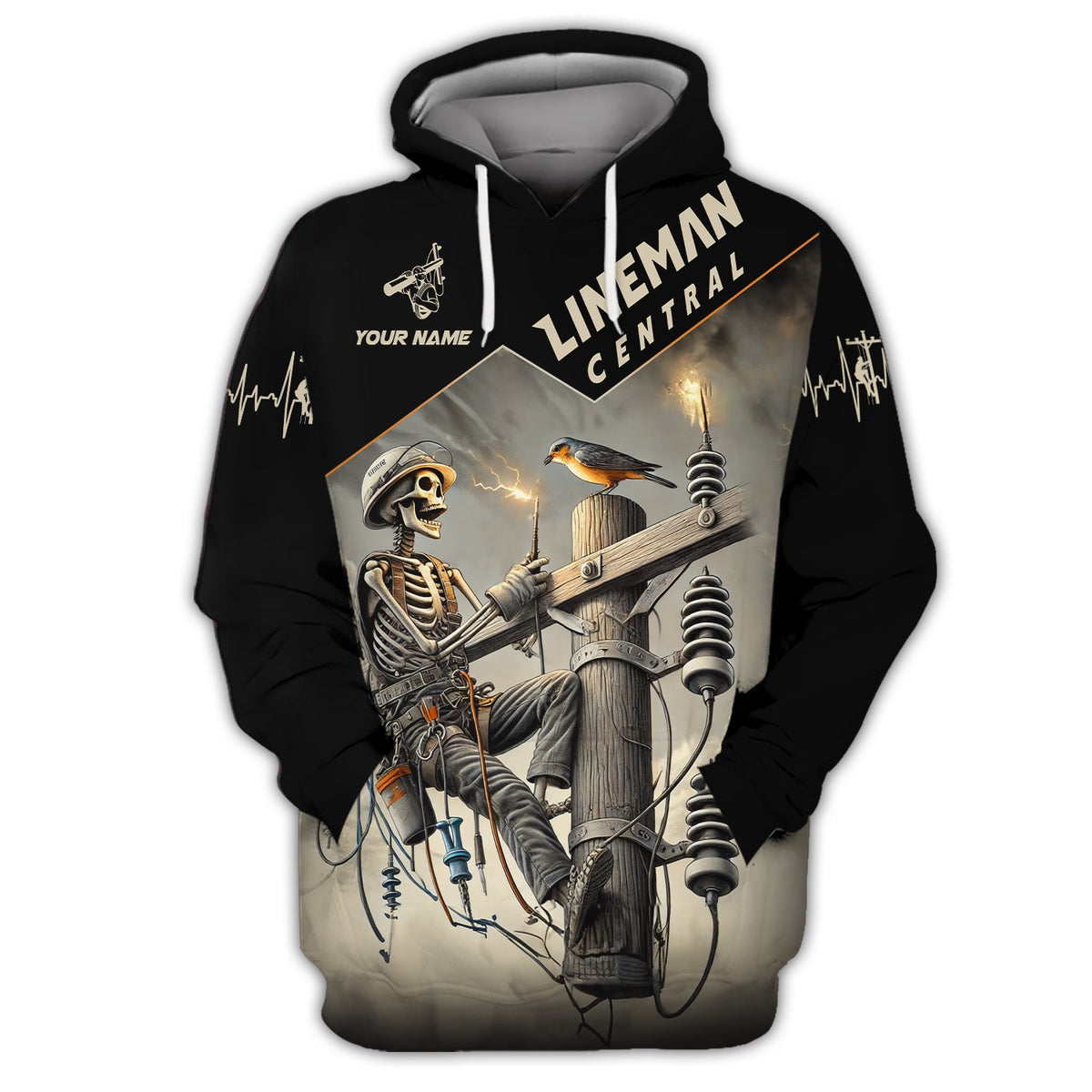 Man Shirt, Custom Name Lineman Central Shirt, Lineman Central Hoodie Polo Long Sleeve Shirt