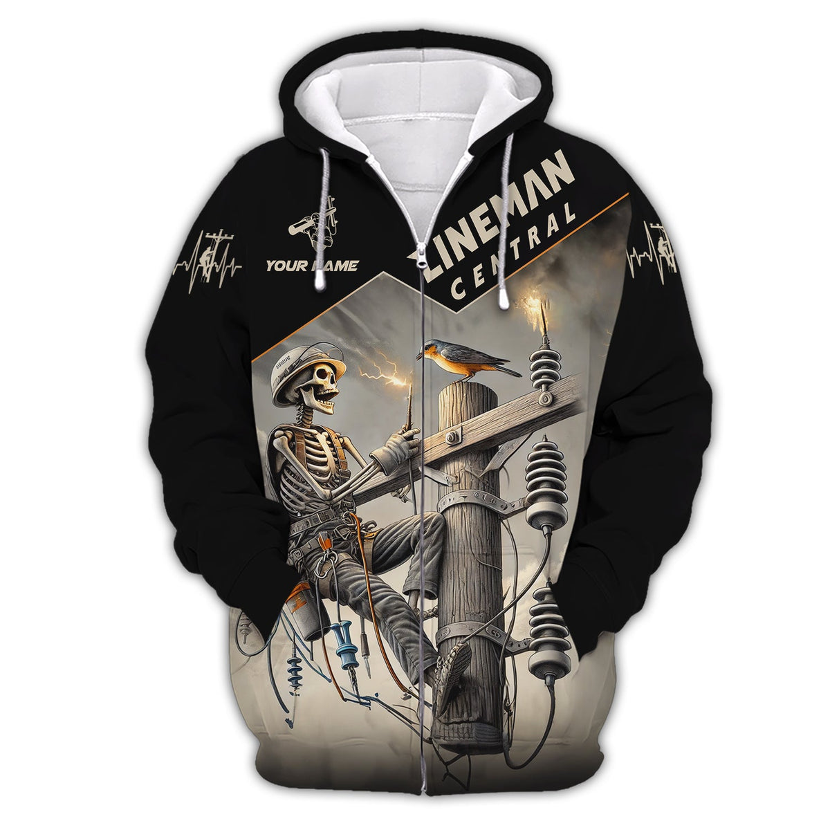 Man Shirt, Custom Name Lineman Central Shirt, Lineman Central Hoodie Polo Long Sleeve Shirt
